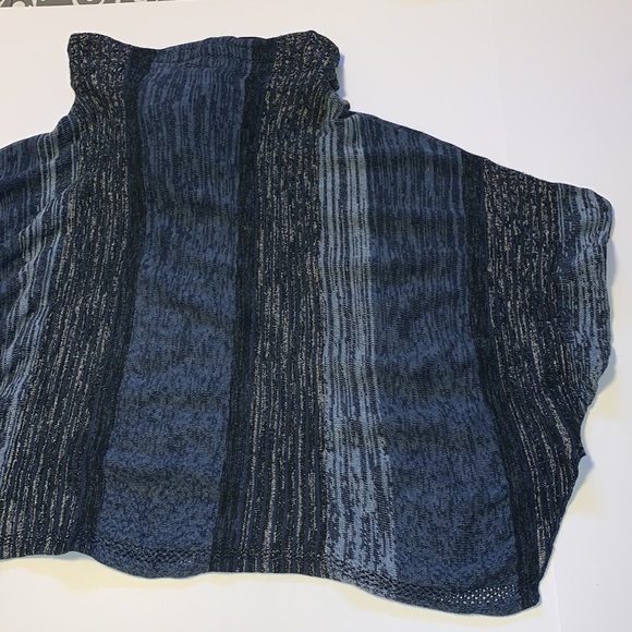 Anthropologie Sparrow Blue Cap Poncho - Women’s Size Small - Picture 5 of 8